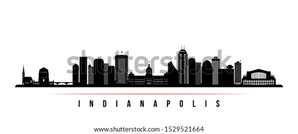 Indianapolis Skyline Printable Indianapolis Indiana Black White Wall Art Digital Print Vector Illustration PNG JPG EPS