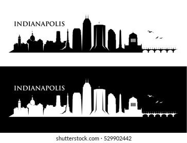 Indianapolis skyline - vector illustration