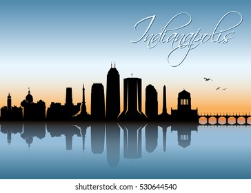 Indianapolis skyline - vector illustration

