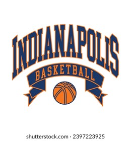 Indianapolis typography design vector, usa state shirt design vector. Jersey design vector, T-shirt design for usa 