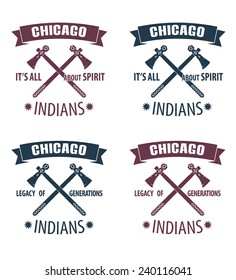 Indians emblems vector illustration, eps10, easy to edit