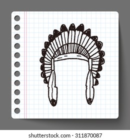 Indians hat doodle