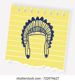 Indians hat doodle