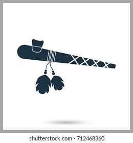 Indians piece pipe simple icon