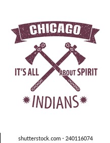 Indians scratched emblem vector illustration, eps10, easy to edit