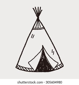 Indians tent doodle