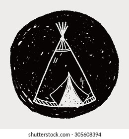 Indians tent doodle