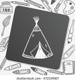 Indians tent doodle