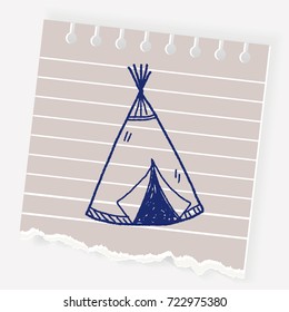 Indians tent doodle