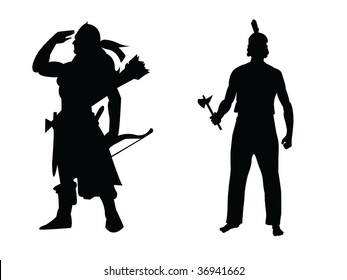 indians vector silhouette