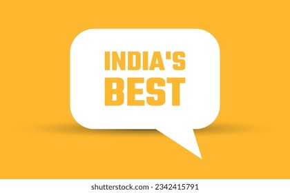 mejor ilustración de vector de burbuja de voz de indias. Burbuja del discurso de comunicación con el mejor texto de indias