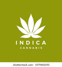 indica cannabis logo vector icon illustration
