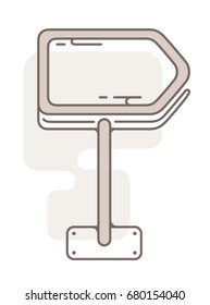 Indicate the direction. Old woody road sign. American highway. Set pointer. Road map. Go right. Infrastructure element.