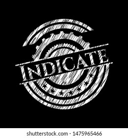 Indicate on chalkboard. Vector Illustration. Detailed.