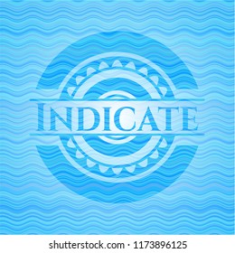 Indicate water wave concept emblem background.