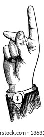 Indicated Mid Wide Point Glide Indicated positions are distinguished by having the accent finger straightened, vintage line drawing or engraving illustration.