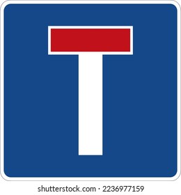  Indicates a dead-end street. Posted at the beginning of the dead-end street. Direction Signs, road signs Germany svg
