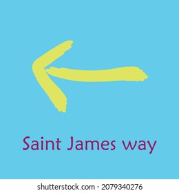 indicates the direction for pilgrims on the Way of St. James