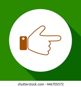 
Indicating the direction of the hand.Vector icon.