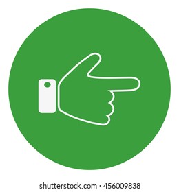 
Indicating the direction of the hand.Vector icon.