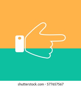 Indicating Direction Handvector Icon Stock Vector (Royalty Free ...