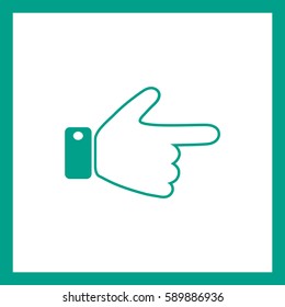 
Indicating the direction of the hand.Vector icon.