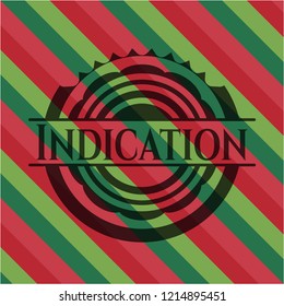 Indication christmas badge.