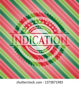 Indication christmas badge background.