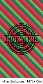 Indication christmas style badge. Vector Illustration. Detailed.