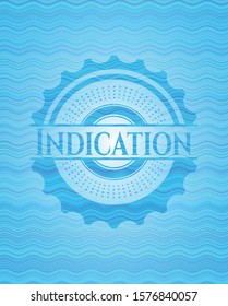 Indication water badge background. Vector Illustration. Detailed.