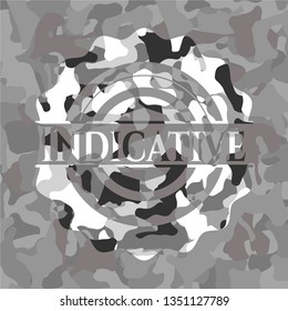 Indicative on grey camouflage pattern
