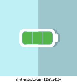 indicator battery icon. usage energy, low battery, smartphone power symbol. flat design. 