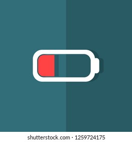 indicator battery icon. usage energy, low battery, smartphone power symbol. flat design. 