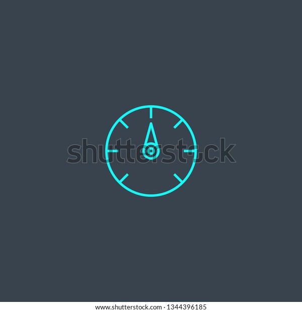 indicator concept blue line icon. Simple\
thin element on dark background. indicator concept outline symbol\
design. Can be used for web and mobile\
UI/UX