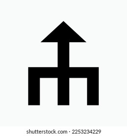 Indikator, Richtungssymbol. Pfeil, Merged Symbol.