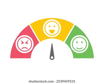 Emoticonos indicadores con diferentes emociones Vector de diseño sobre fondo transparente