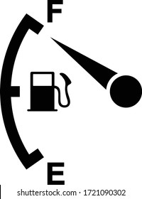 indicator fuel icon. black simple flat vector illustration eps10