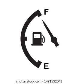 Indicator fuel icon design. Indicator fuel icon in trendy flat style design. Vector illustration.