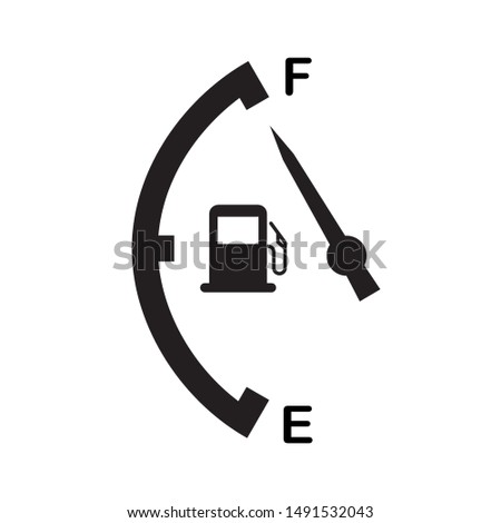 Indicator fuel icon design. Indicator fuel icon in trendy flat style design. Vector illustration.