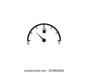 Indicator fuel icon, sign. Vector illustration. Flat design.