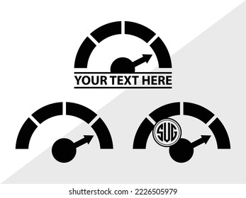 Indicator Gas Tank Monogram Printable Vector Illustration