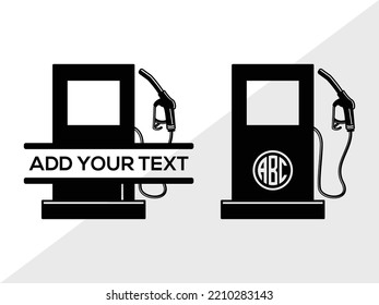Indicator Gas Tank Monogram SVG Printable Vector Illustration