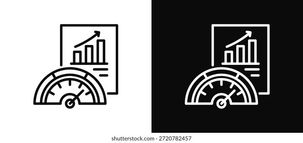 Conjunto de iconos de indicador blanco y negro