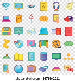 Indicator icons set. Cartoon style of 36 indicator vector icons for web for any design