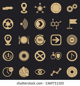 Indicator icons set. Simple set of 25 indicator vector icons for web for any design