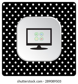Indicator lights on the car dashboard, dipped beam, main beam, fog lights, brake, rear fog lights. icon. vector design