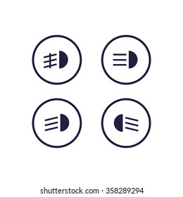 Indicator lights on the car dashboard Icon JPG