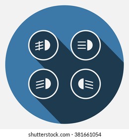 Indicator lights on the car dashboard Icon JPG