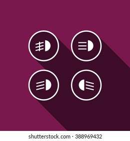 Indicator lights on the car dashboard Icon JPG