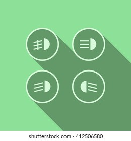 Indicator lights on the car dashboard Icon 